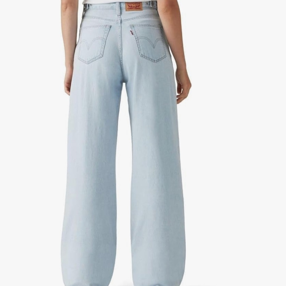 Levi's Cinch Waist Women's Sky Blue Wide Leg Jeans
